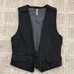 Free People Black Vest